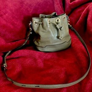 RebbecaMinkoff   Green leather bucket bag